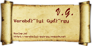 Verebélyi György névjegykártya